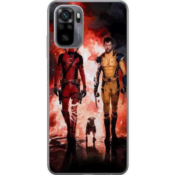 Xiaomi Redmi Note 10S Gjennomsiktig deksel Wolverine Deadpool