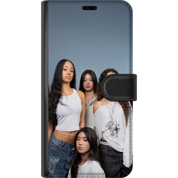 Kompatibel Tegnebogsetui til Google Pixel 10 Pro Gruppeportræt med seks piger i moderne stil mod blågrå baggrund blå