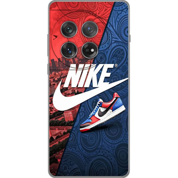 OnePlus 12 Läpinäkyvä kuori  Nike Logo Punainen Sininen Lenkkarit Tyyli Urheilu Muoti Suosittu Swoosh Kuviointi Harjoitusvaatteet Graafinen Ikoni