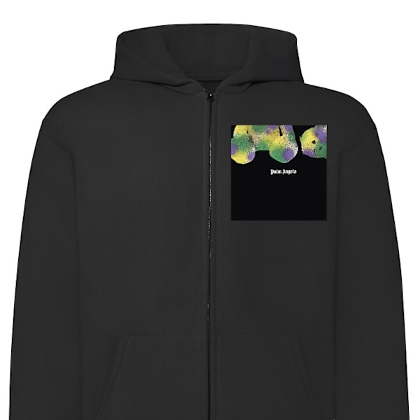 Zip-Hoodie | Hættetrøje med Lynlås til Voksne Teddy Palm An sort XXL
