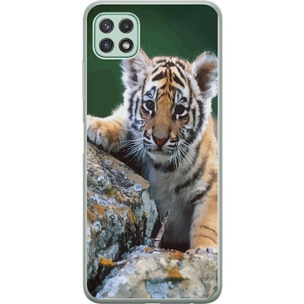 Samsung Galaxy A22 5G Genomskinligt Skal Tiger