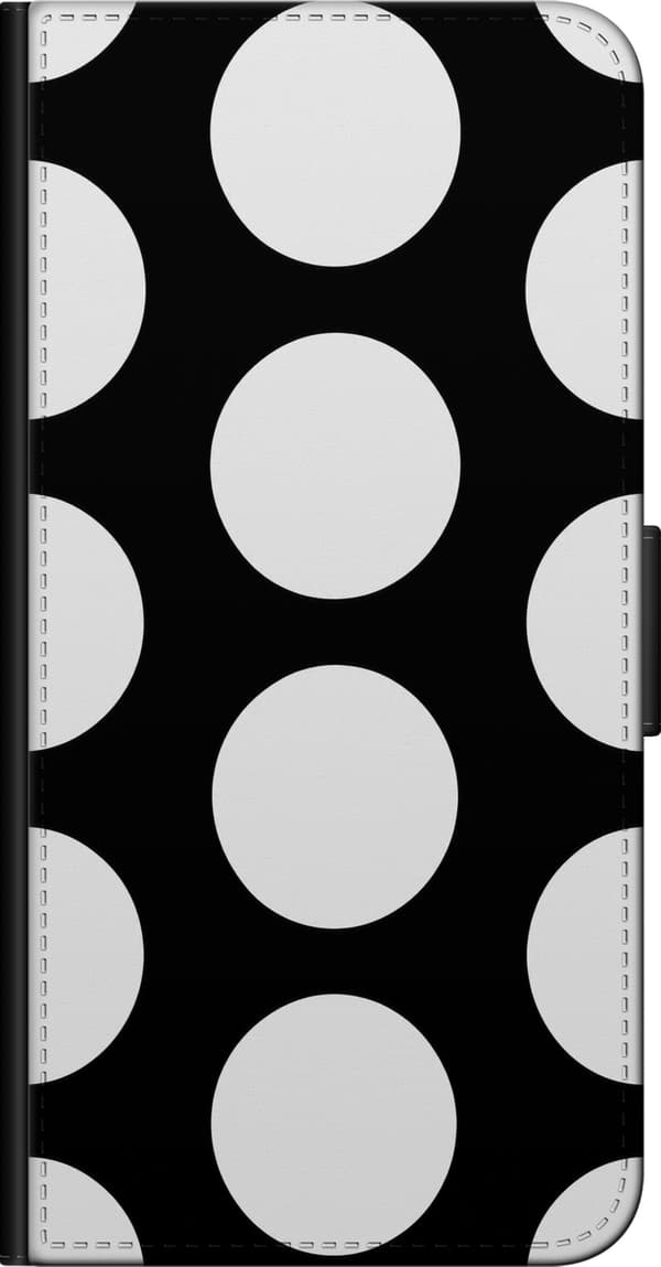 Kompatibel Tegnebogsetui til Samsung Galaxy Note20 Ultra Mono-prikker sort