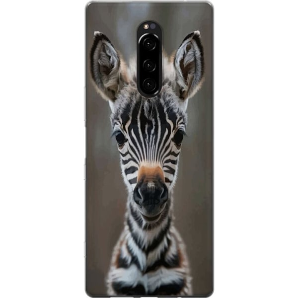 Sony Xperia 1 Gennemsigtig cover Giraf Dyretema Afrika Natur Grafisk Motiv Savanne Vilde Dyr Populær Vægkunst Eksotisk Tema