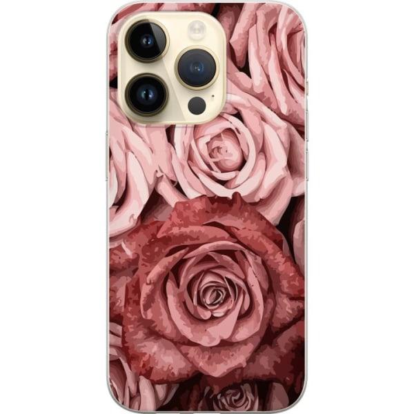 Apple iPhone 14 Pro Läpinäkyvä kuori Ruusut