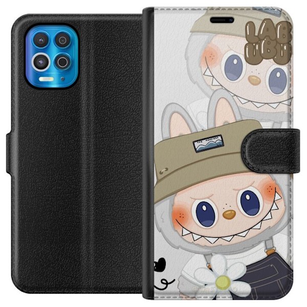 Motorola Edge S Lompakkokotelo Labubu Minimal Mood - Yksinkertainen ja tyylikäs hirviösuunnittelu