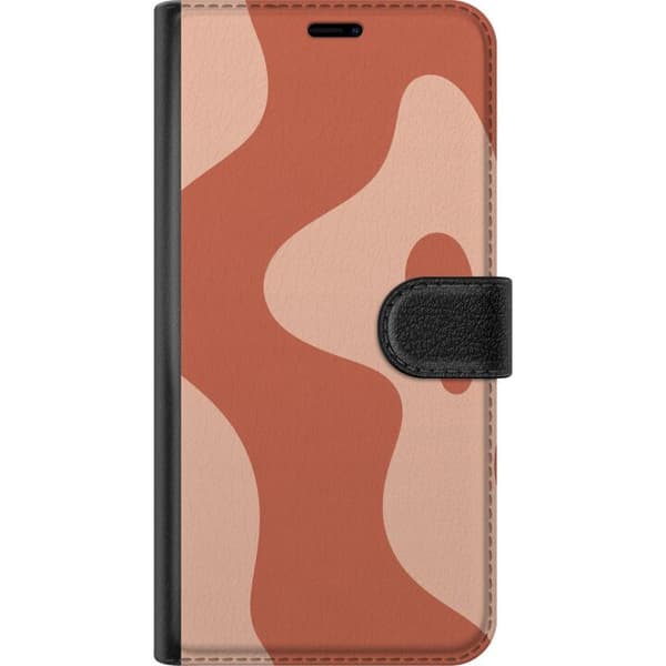 Kompatibel Tegnebogsetui til Apple iPhone 8 Plus Orange terrakottabølger orange