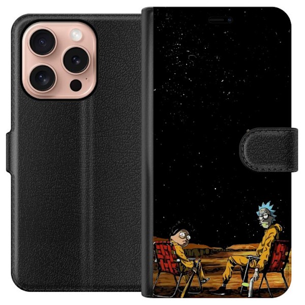 Apple iPhone 16 Pro Tegnebogsetui Rick og Morty