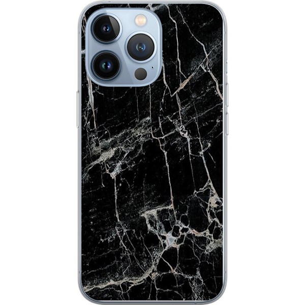 Apple iPhone 13 Pro Gennemsigtig cover Sort marmor