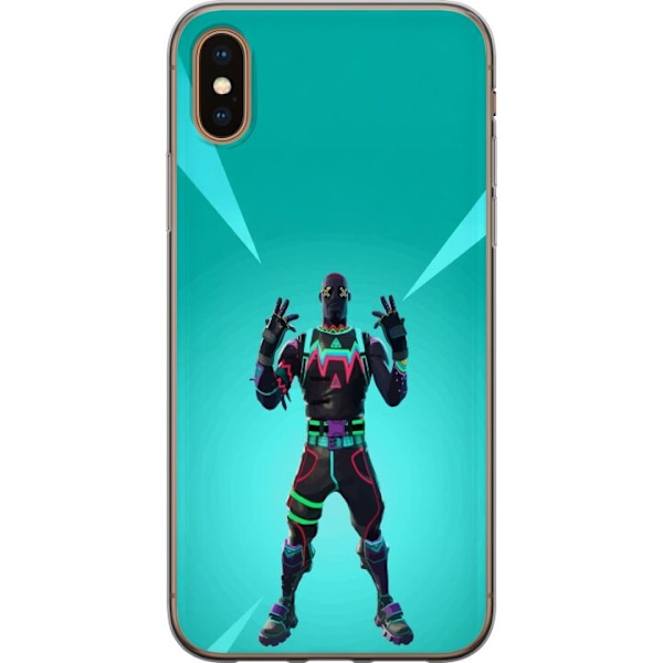 Apple iPhone XS Läpinäkyvä kuori musta ritari fortnite