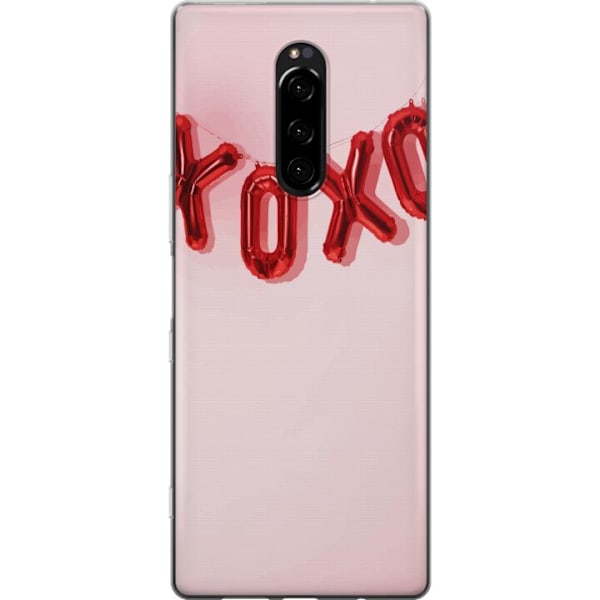 Sony Xperia 1 Gjennomsiktig deksel Valentinsdagen XOXO