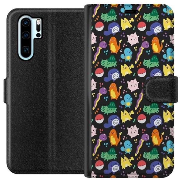 Kompatibel Tegnebogsetui til Huawei P30 Pro Pokemon