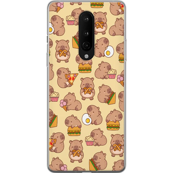 OnePlus 8 Läpinäkyvä kuori Kawaii capybara puhelinkotelo useilla söpöillä hahmoilla