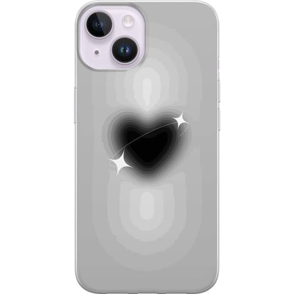 Kompatibelt Mobildeksel til Apple iPhone 14 Svart Hjärta