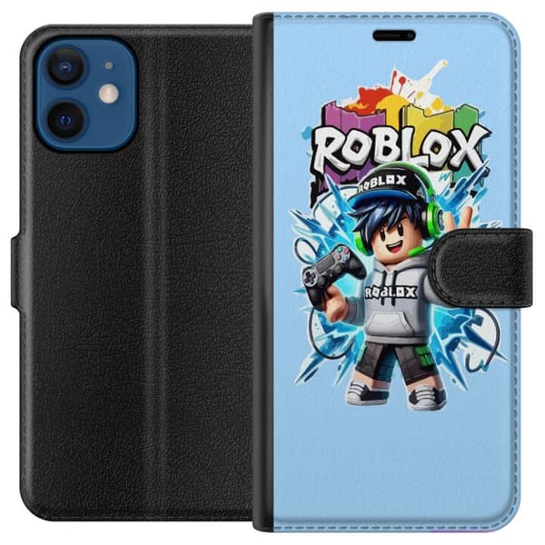 Kompatibel Tegnebogsetui til Apple iPhone 12 mini Roblox-gamerkarakter med headset og controller