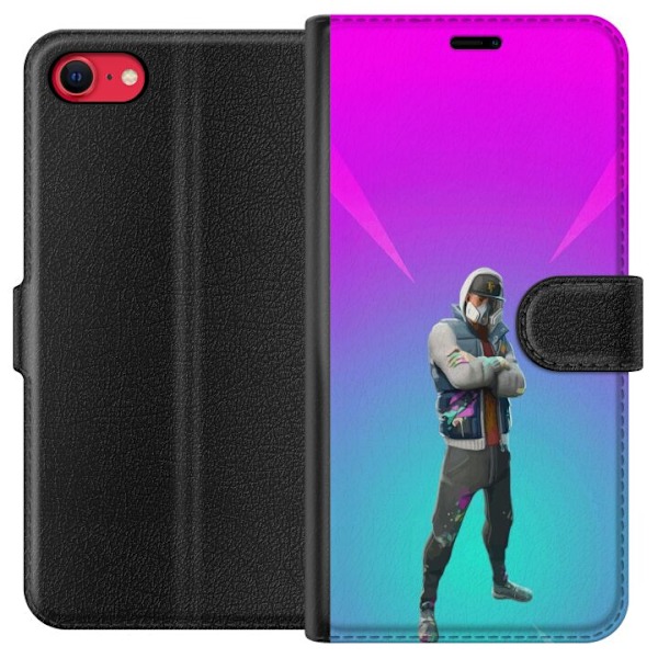 Apple iPhone 7 Tegnebogsetui sort ridder fortnite