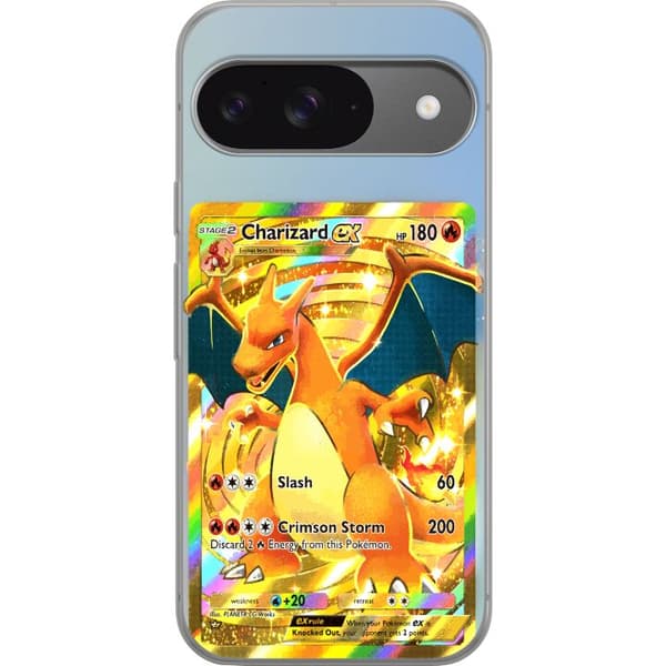 Kompatibelt Mobildeksel til Google Pixel 9 Pro GyllenCharizard EX samlerkort med regnbueeffekter gull