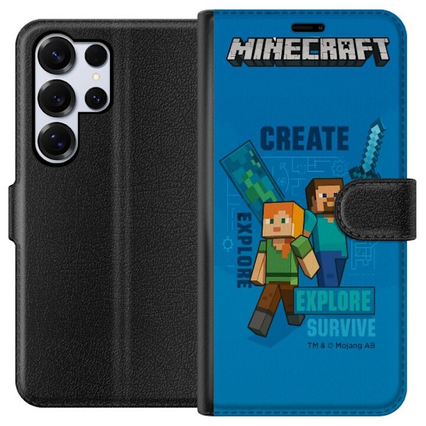 Samsung Galaxy S25 Ultra Tegnebogsetui Minecraft Huler
