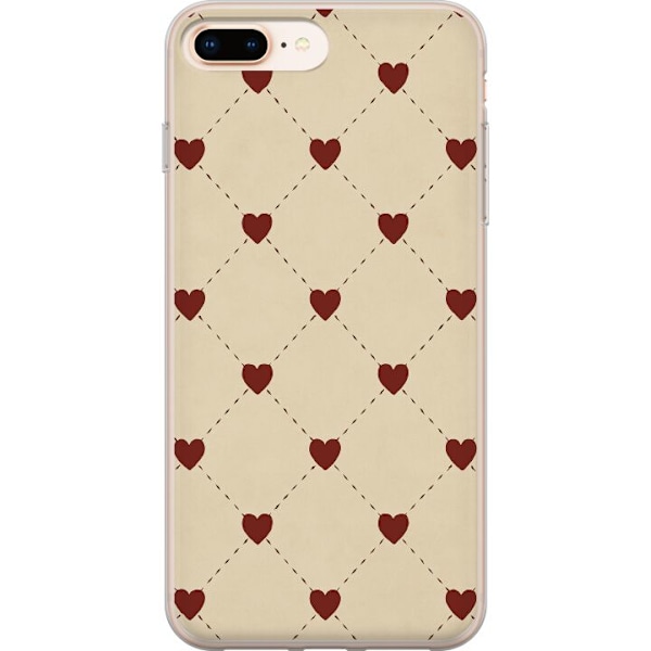 Apple iPhone 8 Plus Läpinäkyvä kuori Sydänverkko