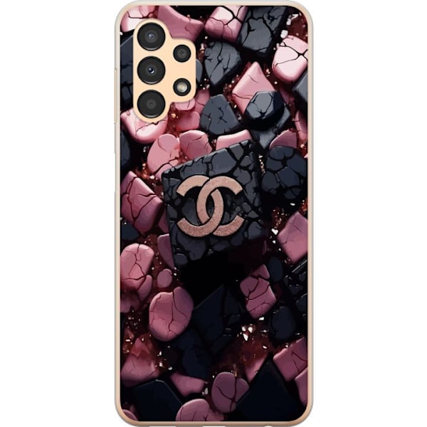 Samsung Galaxy A13 Gennemsigtig cover Chanel Sort og Lyserød