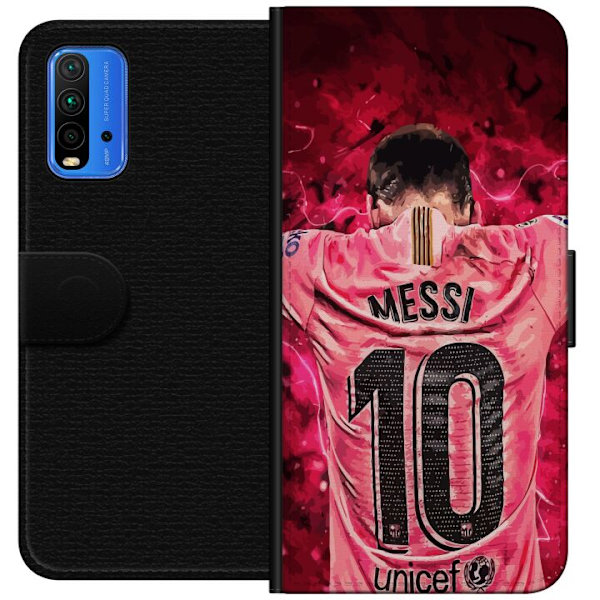 Xiaomi Redmi Note 9 4G Lompakkokotelo Messi Jalkapallo Barcelona Argentiina Motivoiva Legendaarinen Pelaaja FC Barcelona Numero 10 Urheilu Jalkapallo