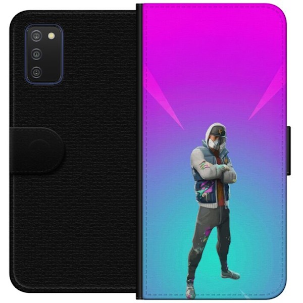 Samsung Galaxy A03s Tegnebogsetui sort ridder fortnite