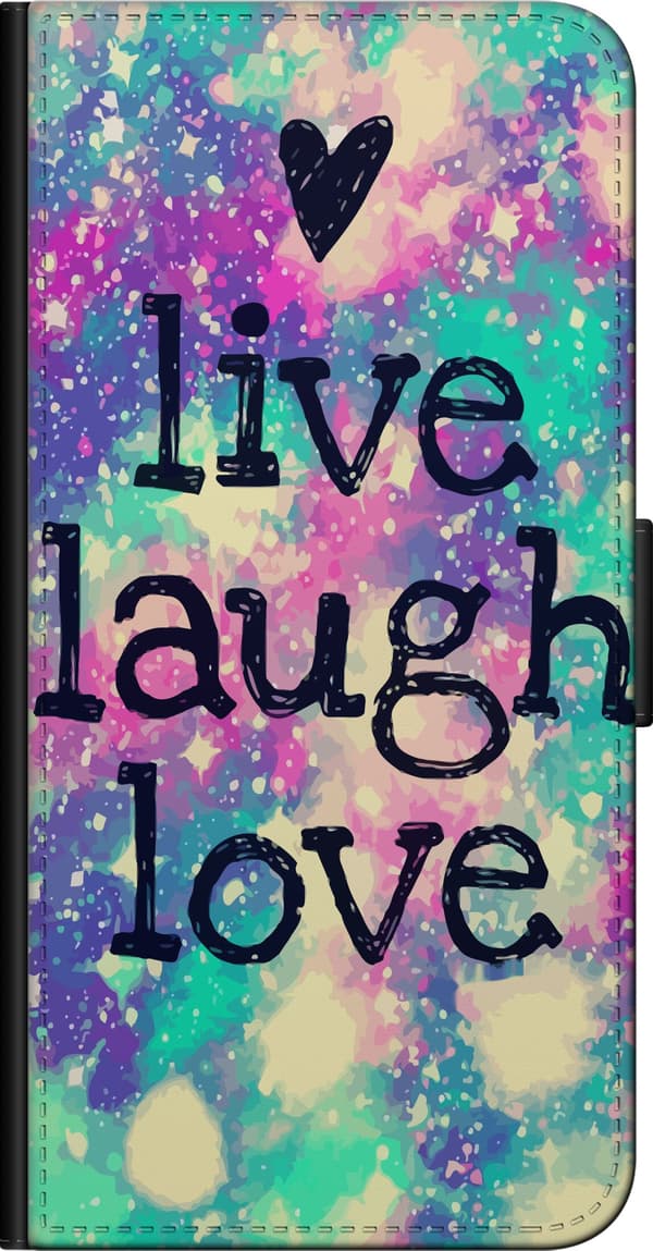 Kompatibel Tegnebogsetui til OnePlus 9 Pro Live Laugh Love