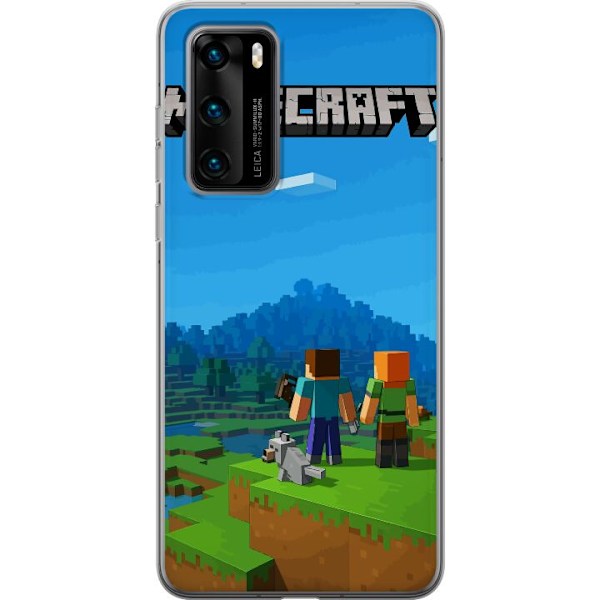 Huawei P40 Genomskinligt Skal Minecraft Key Art