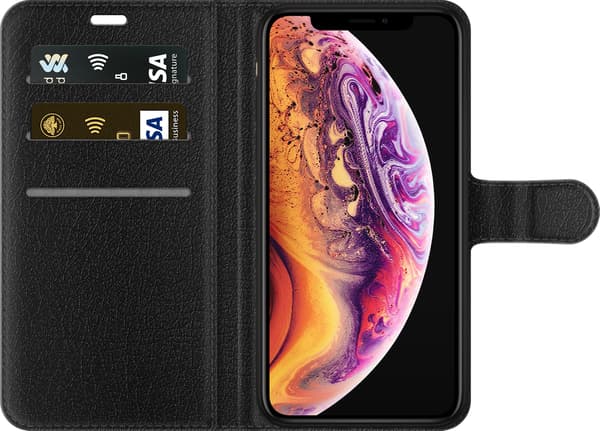 Kompatibelt Plånboksfodral till Apple iPhone X Bruna chokladränder brun