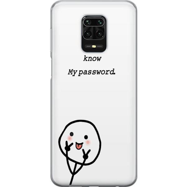 Xiaomi Redmi Note 9S Genomskinligt Skal You Don’t Know My Password – edgy textmotiv med attityd
