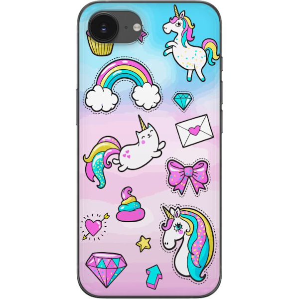 Apple iPhone 16e Läpinäkyvä kuori Unicorn