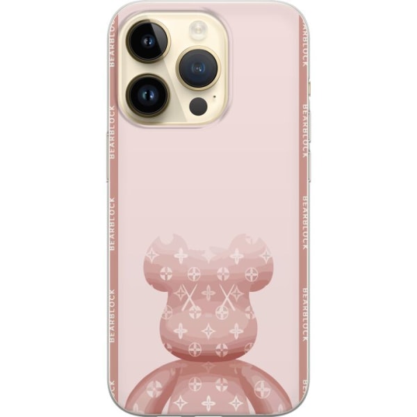 Apple iPhone 15 Pro Gennemsigtig cover LV Pink Bjørn