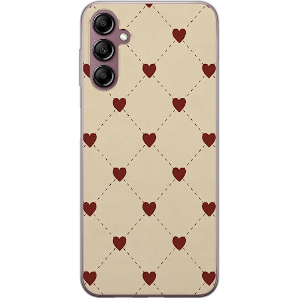 Samsung Galaxy A14 5G Gennemsigtig cover Hjertegitter