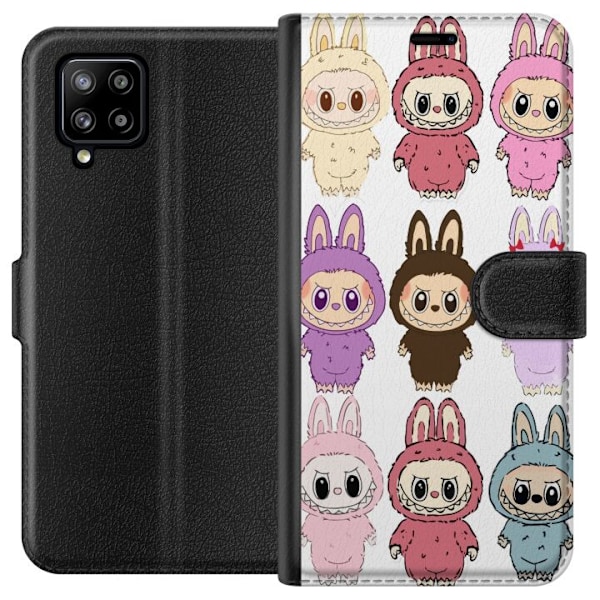 Samsung Galaxy A42 5G Tegnebogsetui Labubu Pink Monster - Popkunst med Kawaii-touch