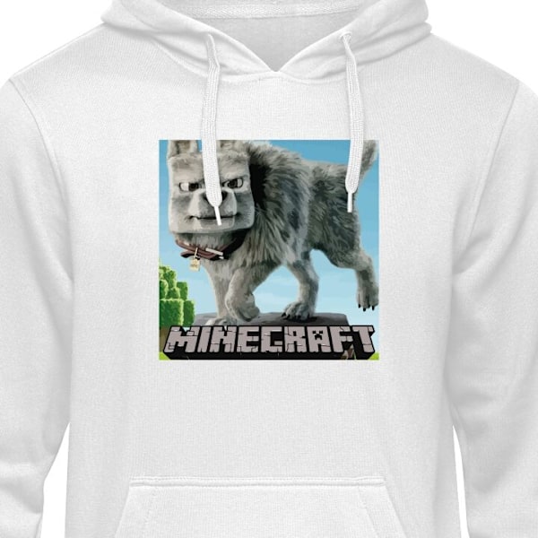Barn-Hoodie | Mjuk Huvtröja för Barn A Minecraft Movie vit 7-8 År