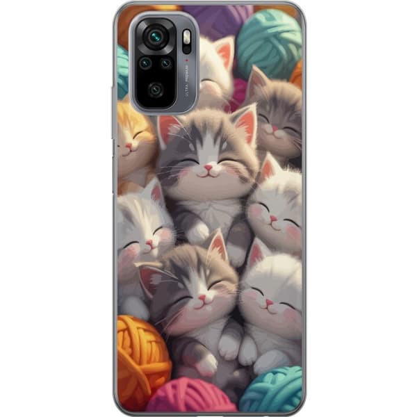 Kompatibelt Mobildeksel til Xiaomi Redmi Note 10 Sovande kattungar beige