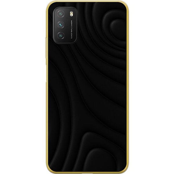 Xiaomi Poco M3  Läpinäkyvä kuori Tummat Aallot