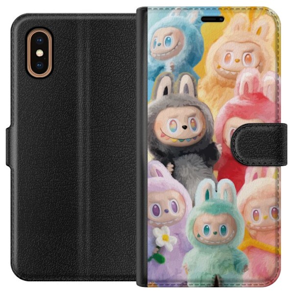 Apple iPhone XS Max Lompakkokotelo Labubu Luonnos Tyyli