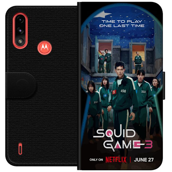 Motorola Moto E7 Power Lompakkokotelo Squid Game Kausi 3 TV-sarjan hahmot Suositut TV-sarja Motiivit Ikoni Jännitys Draama Aasialainen suunnittelu Tr
