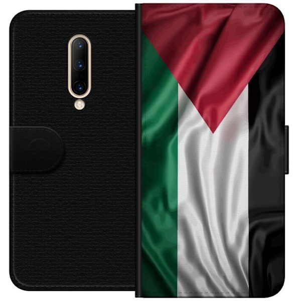 OnePlus 7 Pro Tegnebogsetui Palestinaflaget – ikonisk frihedssymbol i rød, sort, hvid og grøn