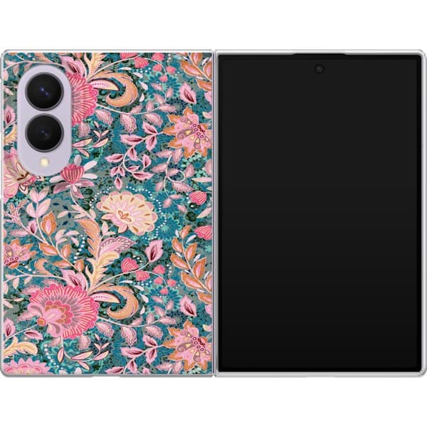 Kompatibelt Mobildeksel til Samsung Galaxy Z Fold8 Rosa blomsterboho rosa