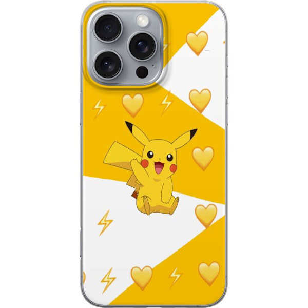 Apple iPhone 16 Pro Max Läpinäkyvä kuori Pikachu Pokémon Pelihahmo Peliaihe Suosittu Ikoni Sarjakuvasarja Pokémon GO Lasten Klassikko