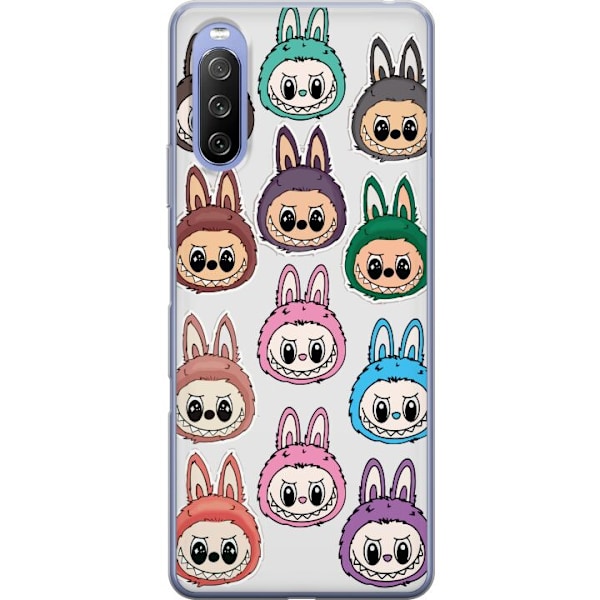 Sony Xperia 10 III Läpinäkyvä kuori Labubu Macaron Monster