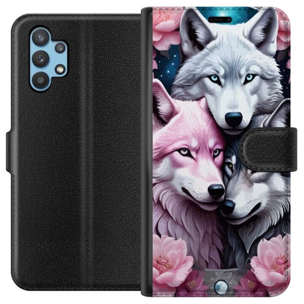 Kompatibel Tegnebogsetui til Samsung Galaxy A32 5G Ulve