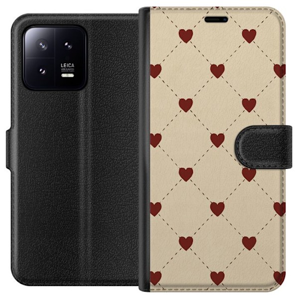 Xiaomi 13 Tegnebogsetui Hjertegitter