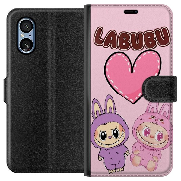 Sony Xperia 5 V Lommeboketui Labubu Pink Monster