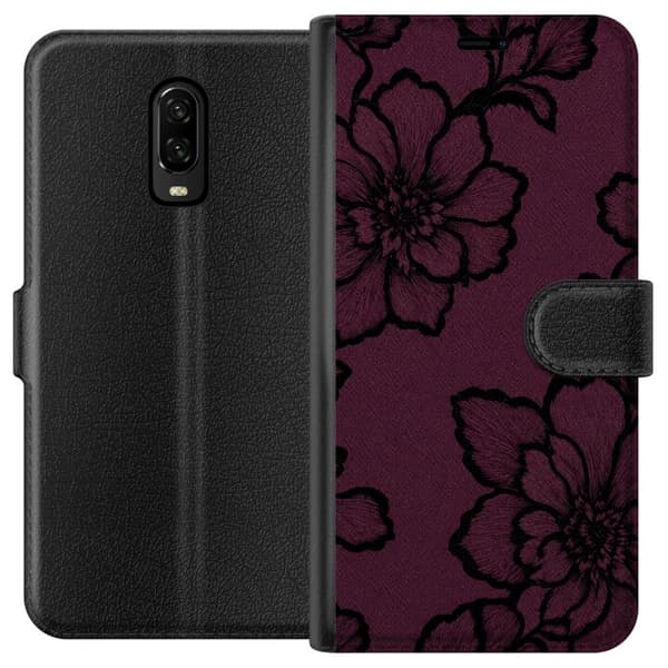 Kompatibelt Plånboksfodral till OnePlus 6T Blackberry Bloom lila