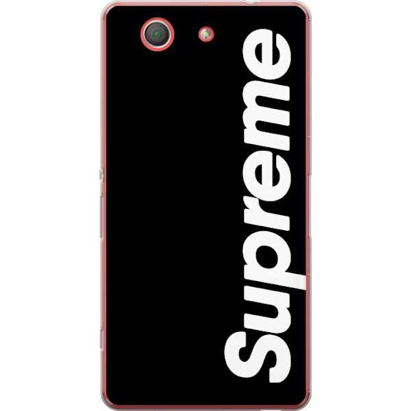 Sony Xperia Z3 Compact Genomskinligt Skal Supreme Svart Vit Streetwear Design Klassisk Modeikon Trend Urban Stil Grafiskt Motiv Populär
