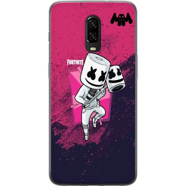 OnePlus 6T Läpinäkyvä kuori Marshmello Fortnite Skin Emote