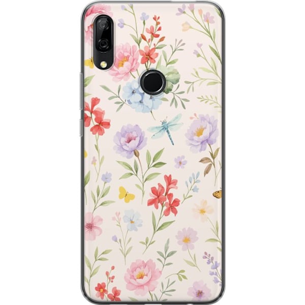 Huawei P Smart Z Läpinäkyvä kuori Kukat