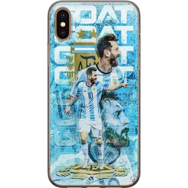 Apple iPhone X Genomskinligt Skal Messi